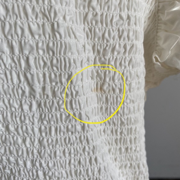 $249 NWT White For Love And Lemons “Sandy” Puff Sleeve Mini Dress Sz X-Large - Picture 12 of 13